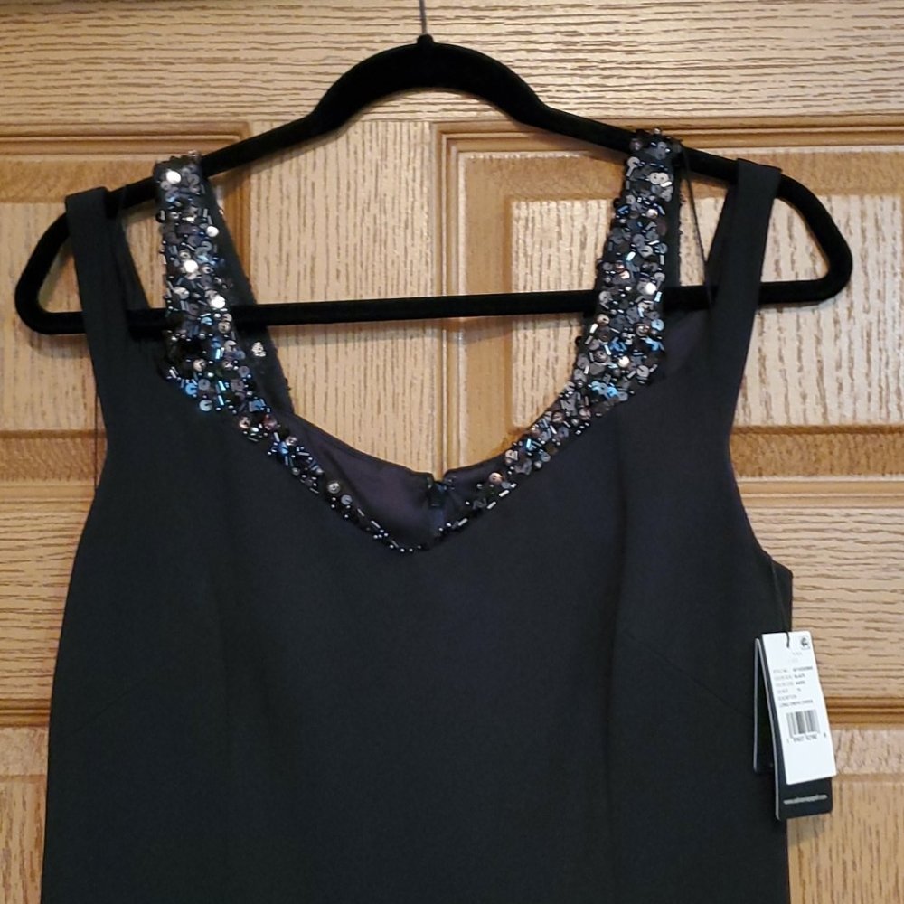 Hi-low Black Evening Gown